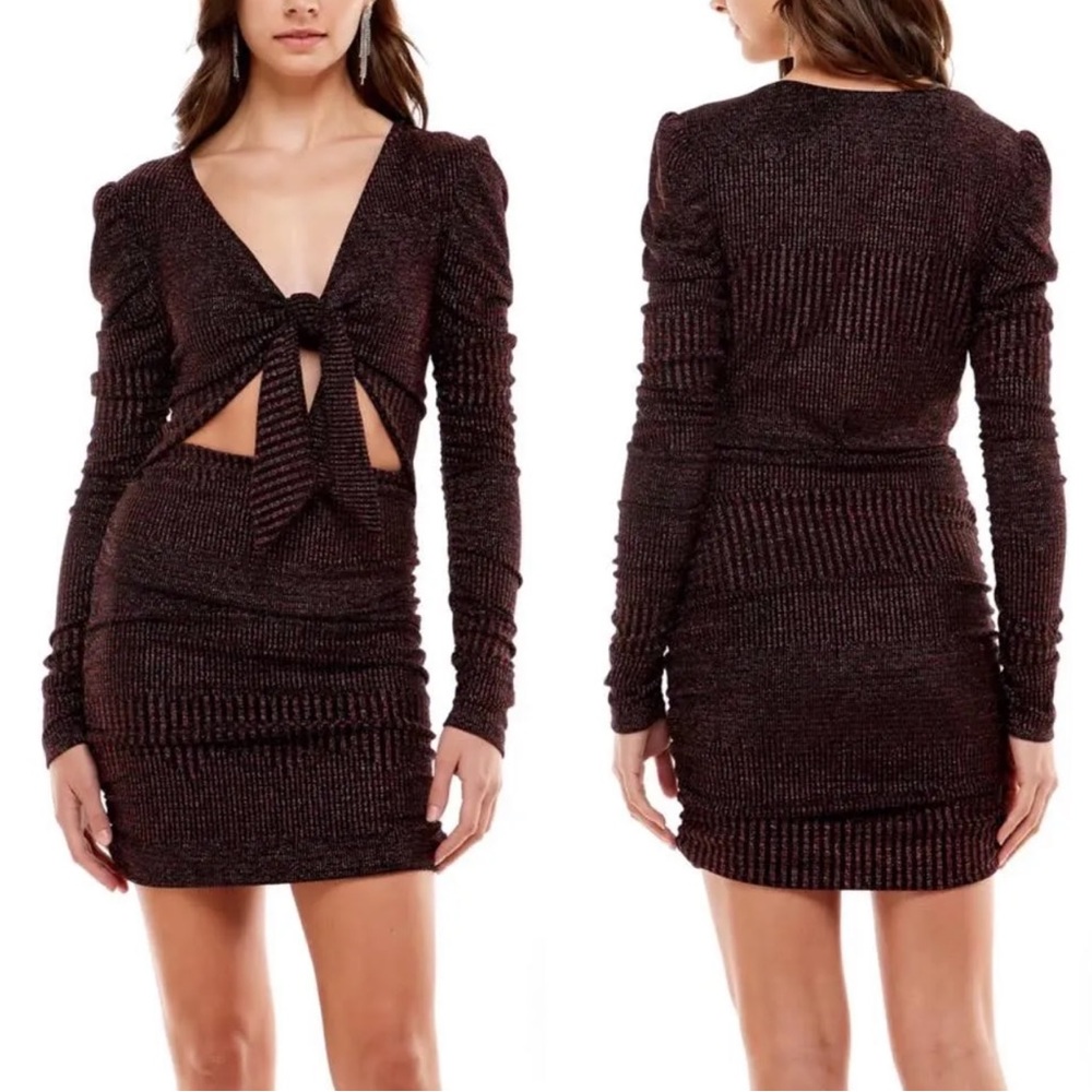 WAYF x EMMA ROSE | Corvette Long Sleeve Ruched Mini
Dress